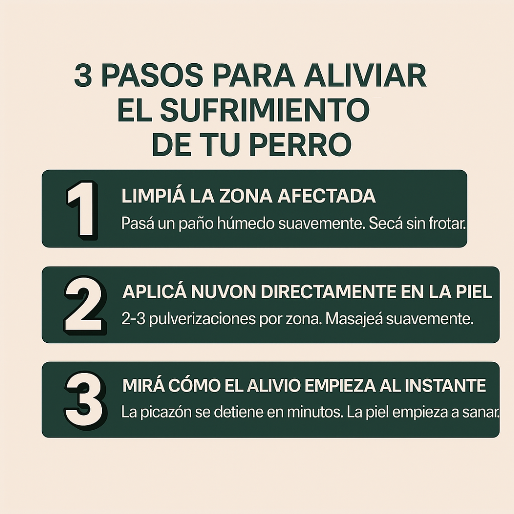 Nuvon – El spray que restaura la piel de tu mascota desde el primer día